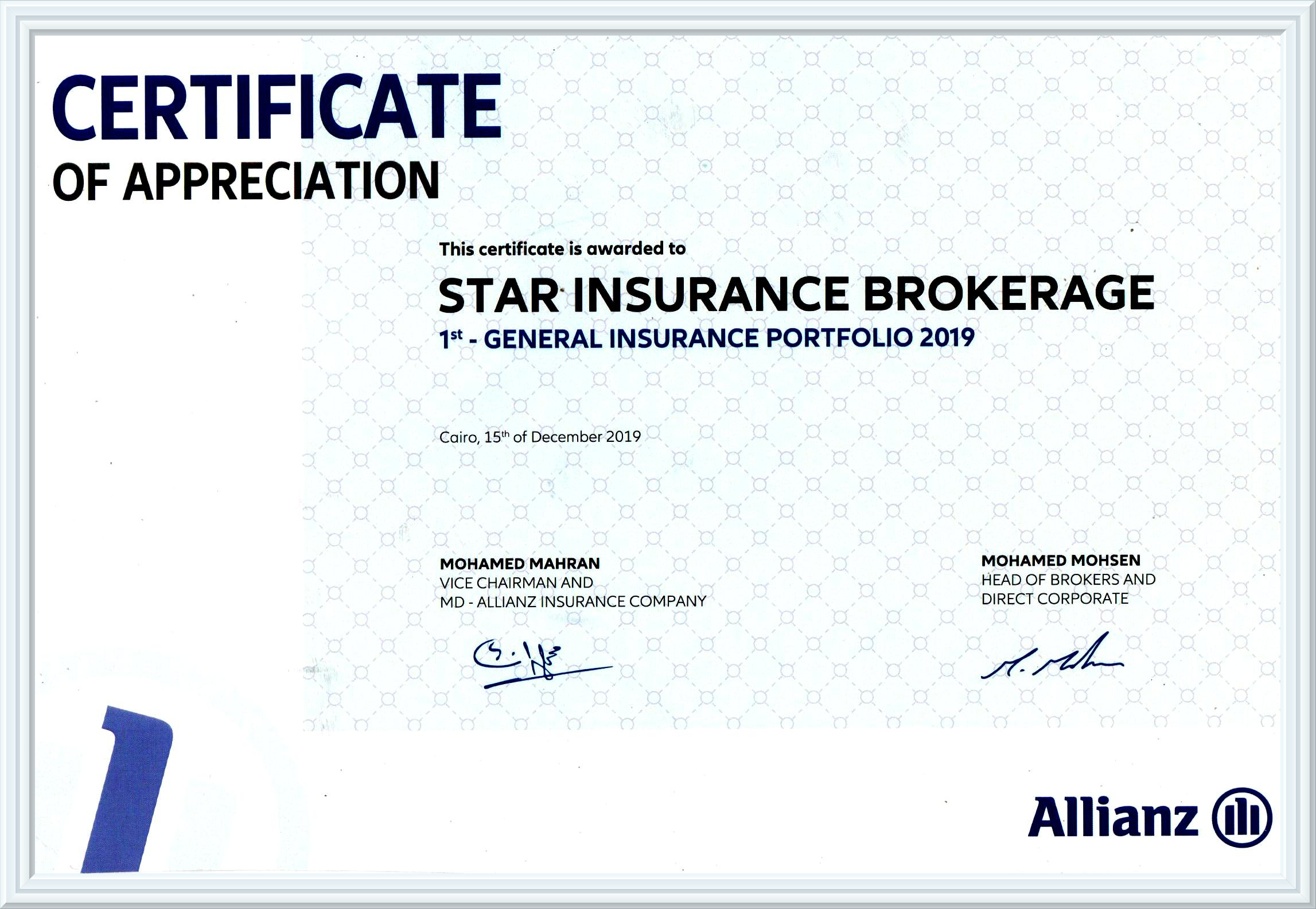 General Insurance Portfolio 2019 SIB Allianz